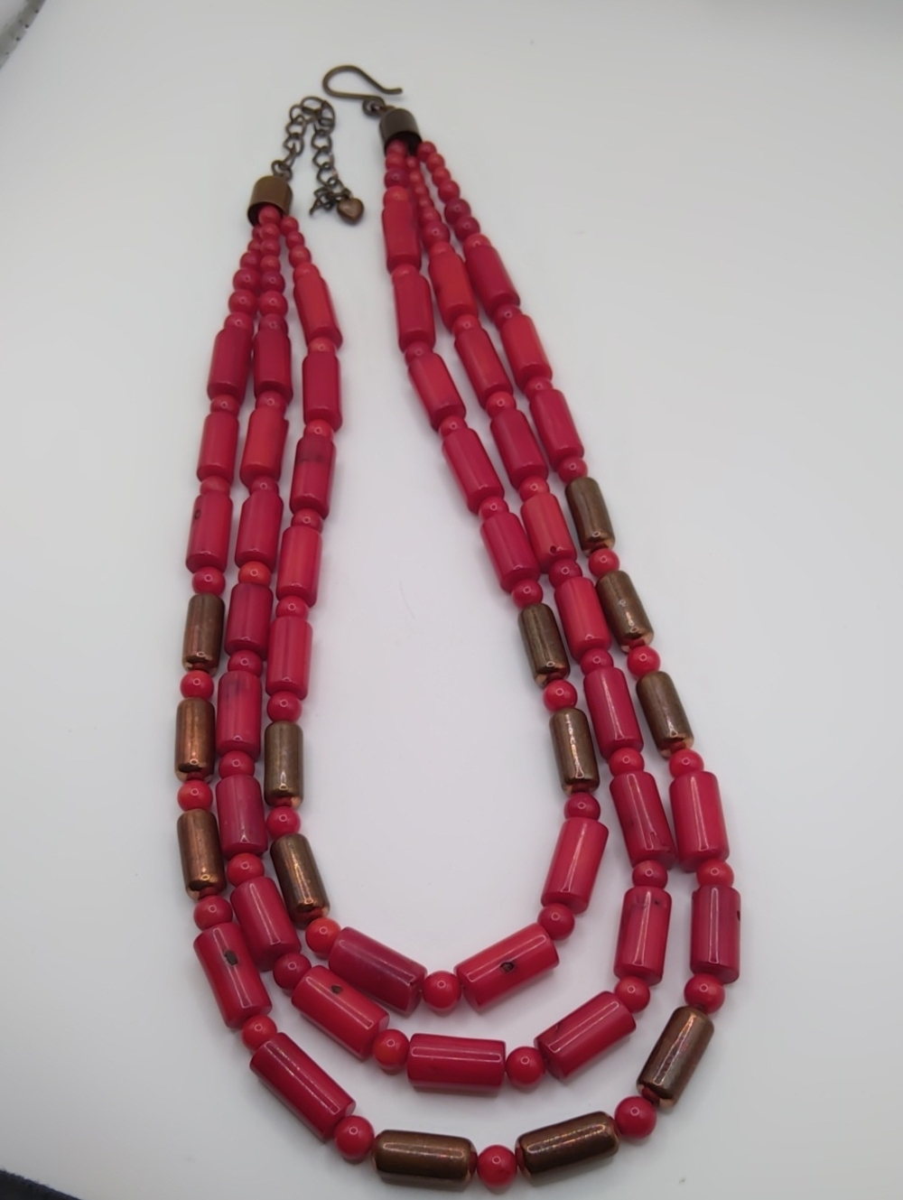 Jay King DTR Coral 3 Strand Necklace